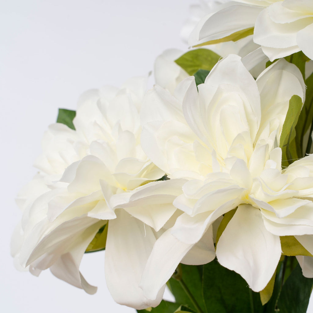 Artificial Dahlia Bundle-White
