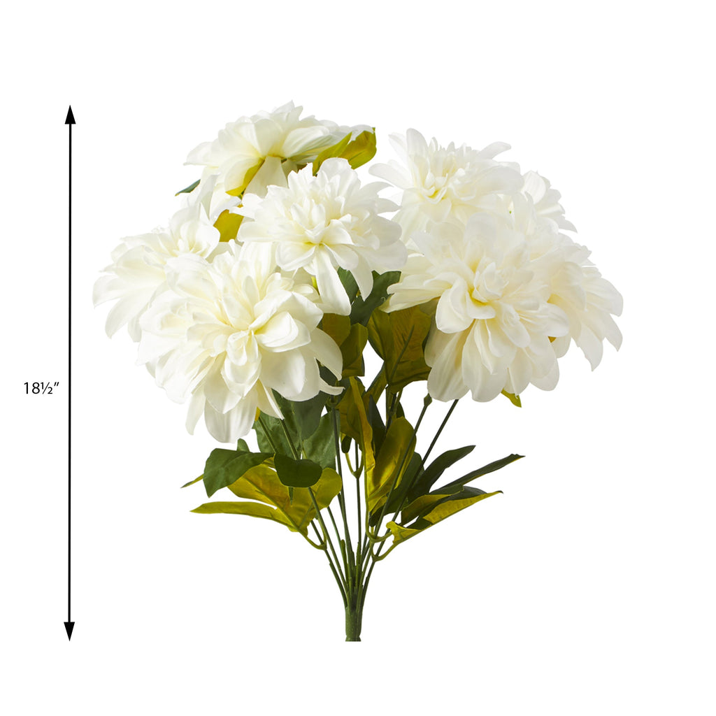Artificial Dahlia Bundle-White
