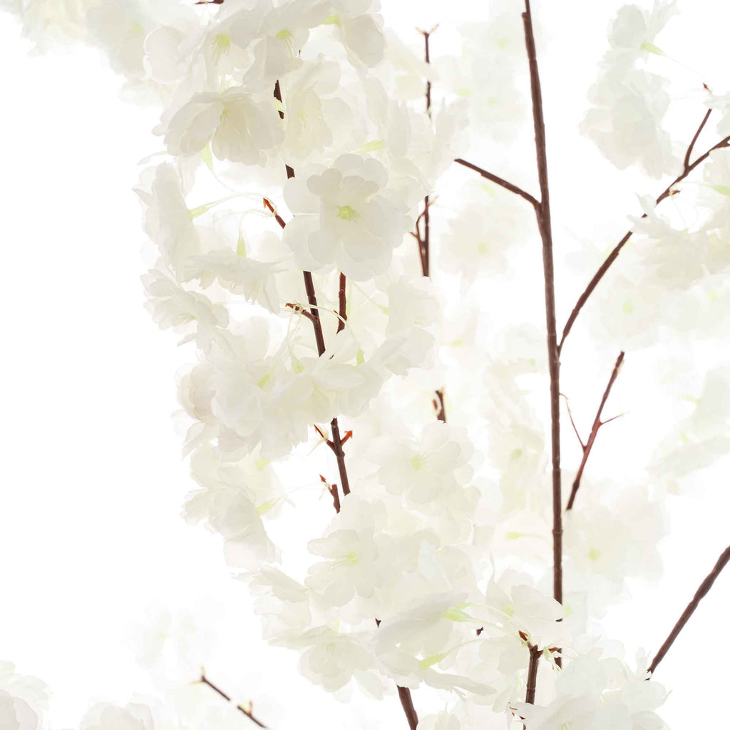 Artificial Flowering Cherry Blossom Tree 69" - White