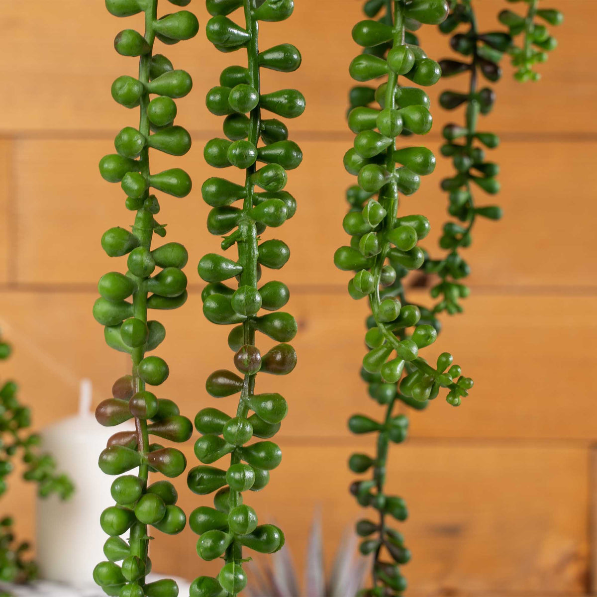 Faux String of Pearls Succulent Pick