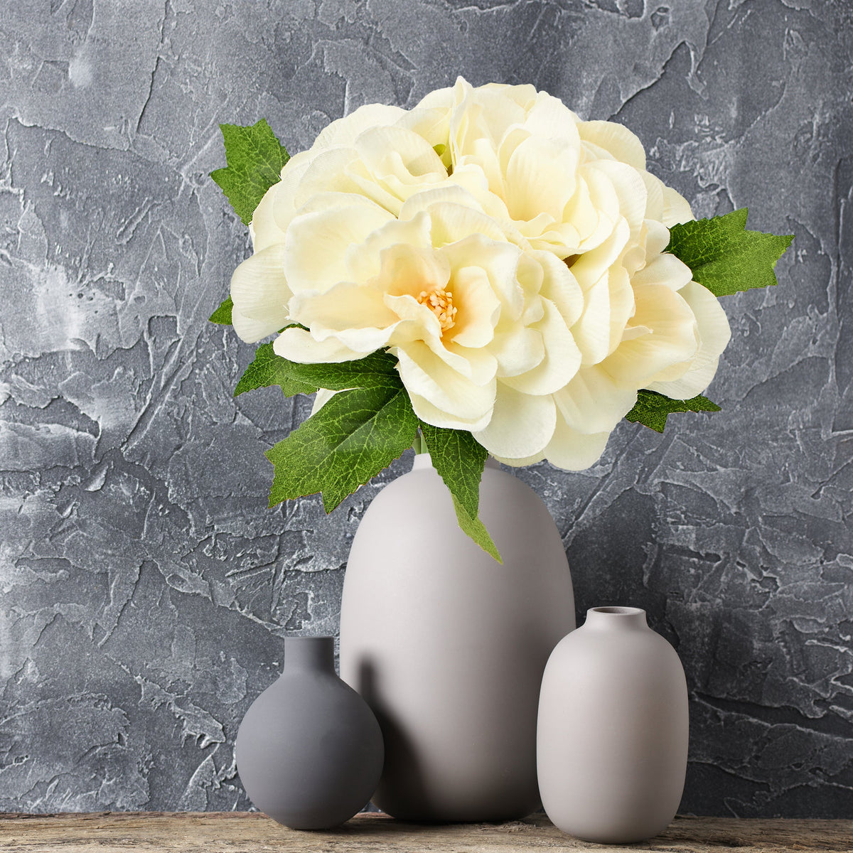 Faux Gardenia Bouquet - Ivory