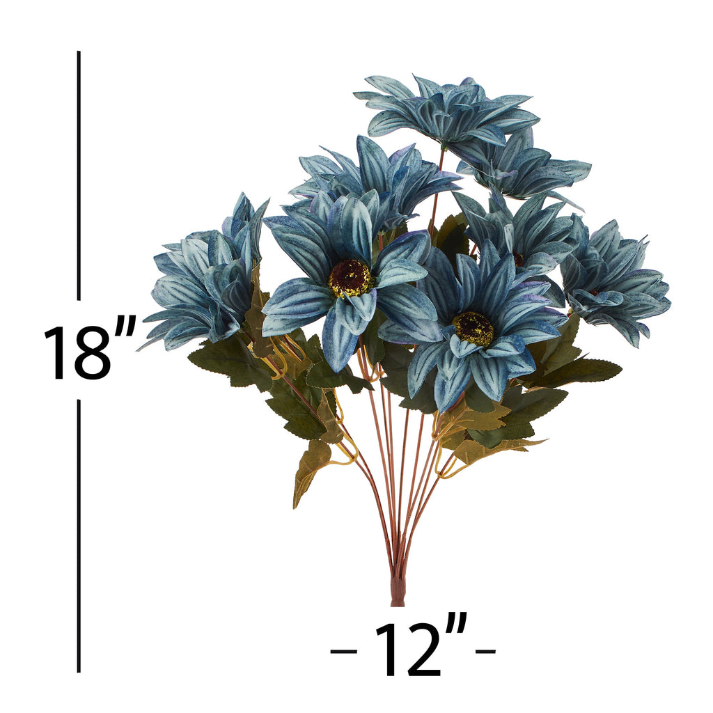 Artificial African Daisy Spray - Blue