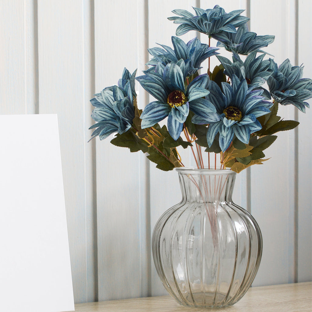 Artificial African Daisy Spray - Blue