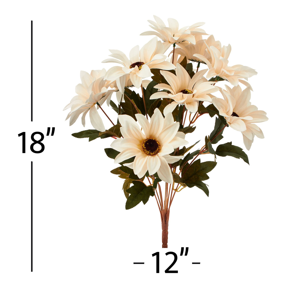 Artificial African Daisy Spray - White