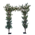 Faux Rose and Eucalyptus Arch