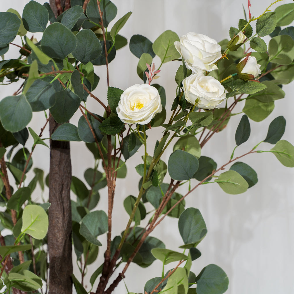 Faux Rose and Eucalyptus Arch