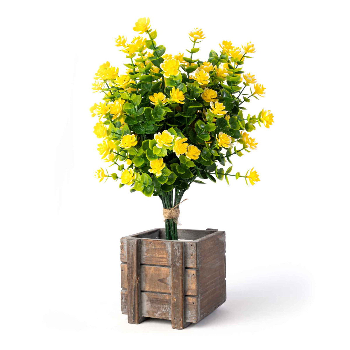 Yellow Artificial Boxwood Bouquet