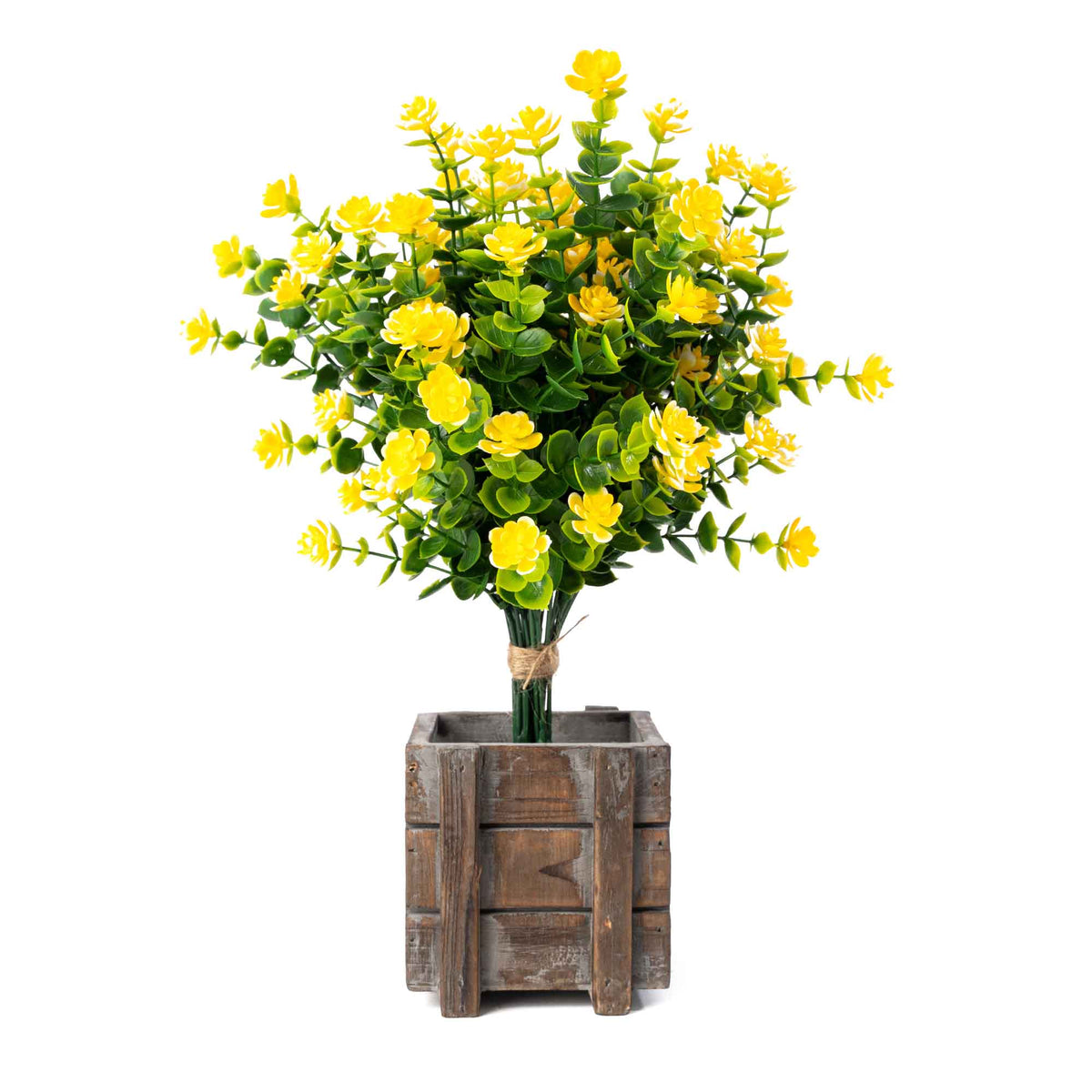 Yellow Artificial Boxwood Bouquet