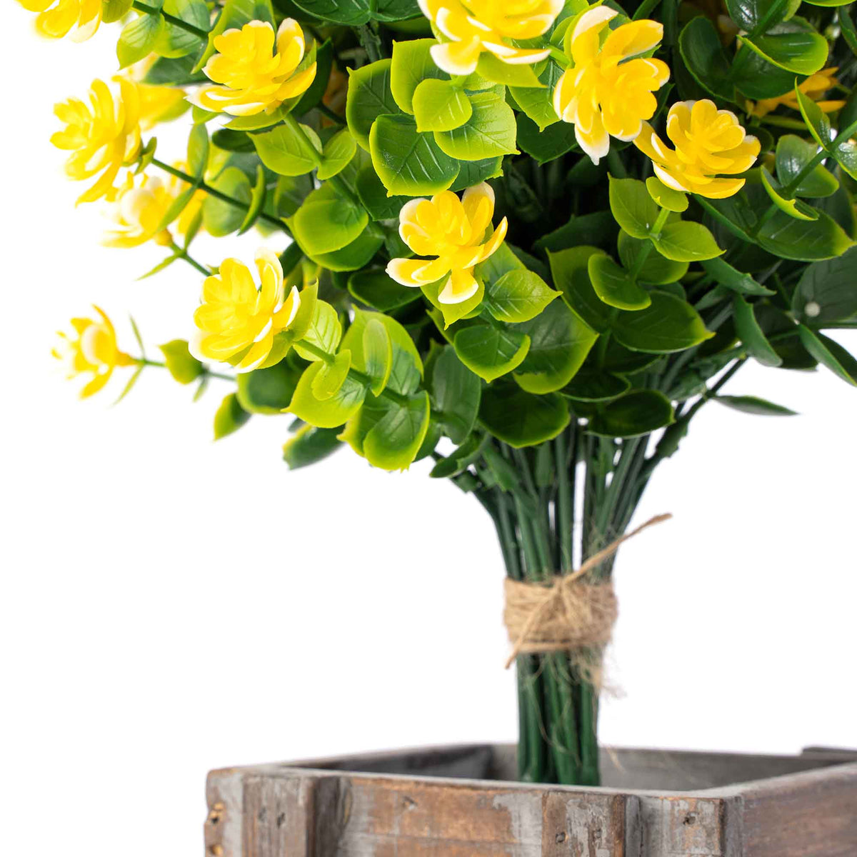 Yellow Artificial Boxwood Bouquet