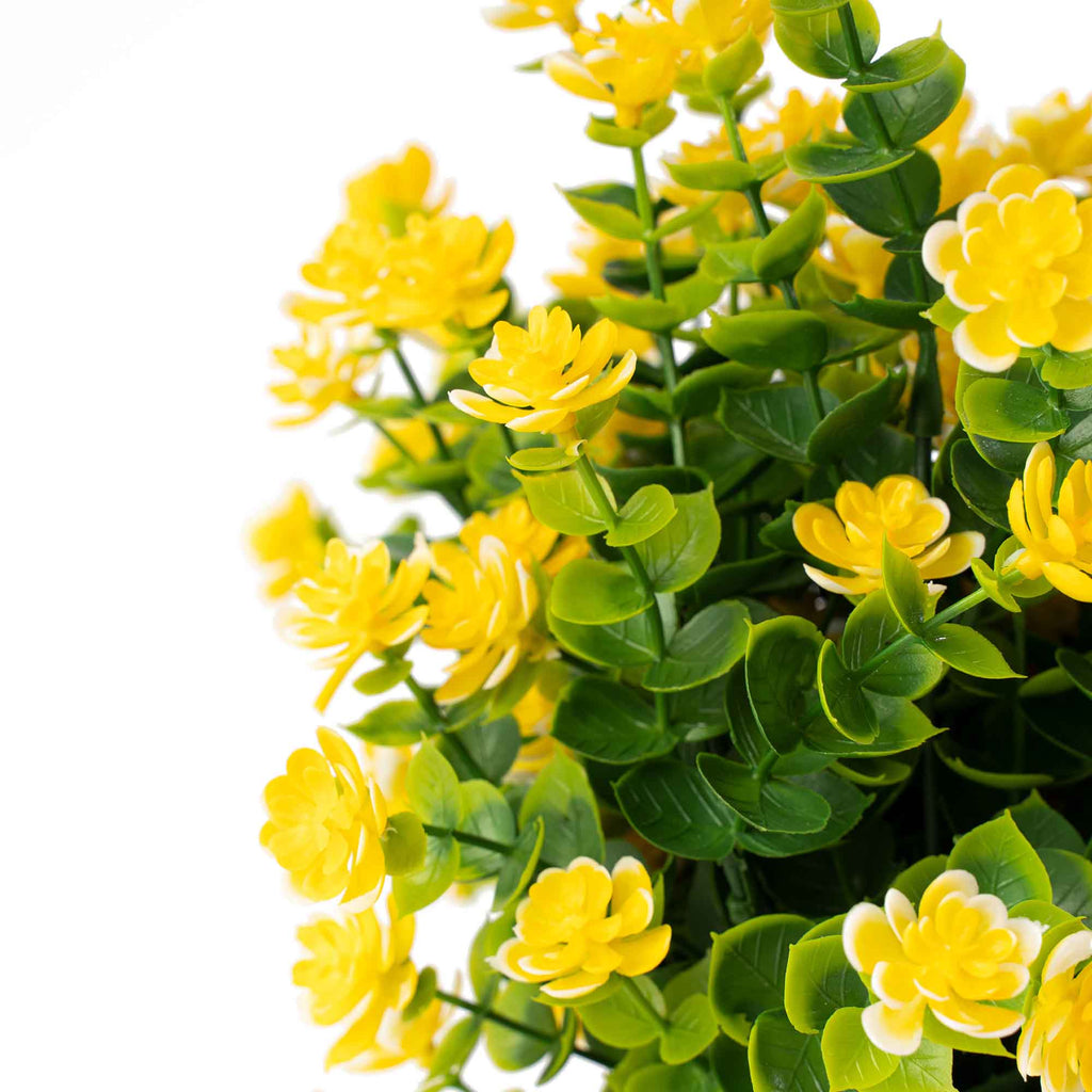 Yellow Artificial Boxwood Bouquet