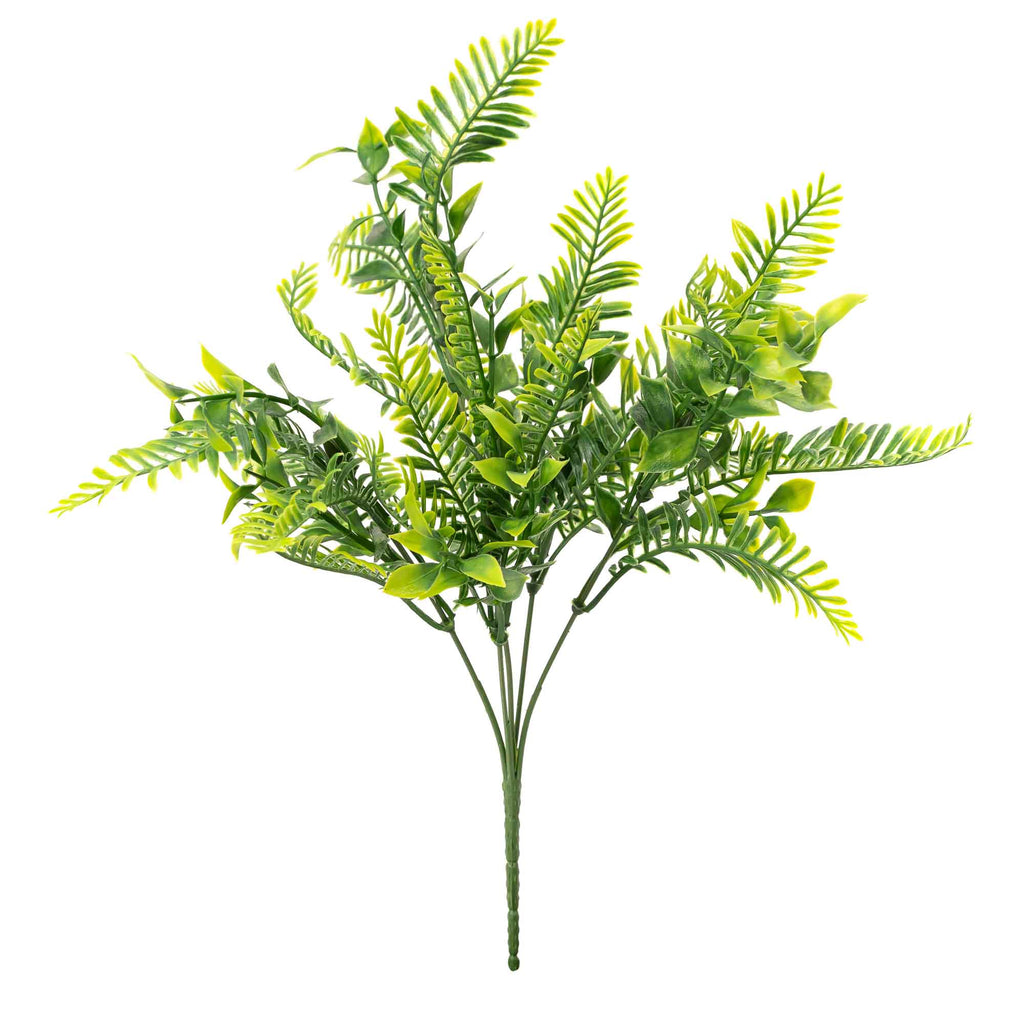 Faux Boxwood and Fern Spray