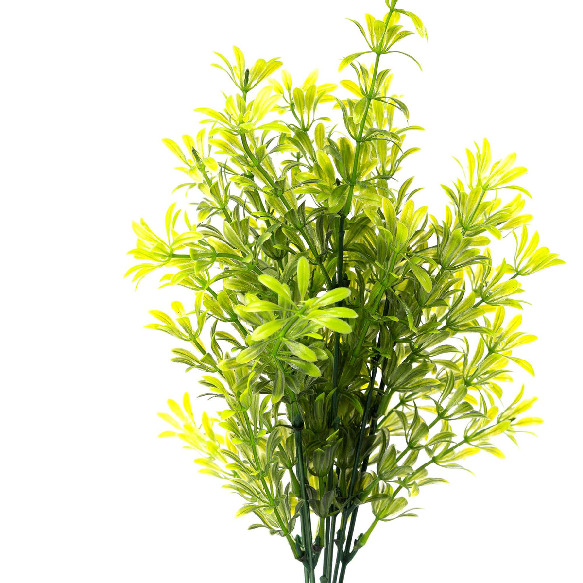 Yellow Faux Boxwood Spray 14"