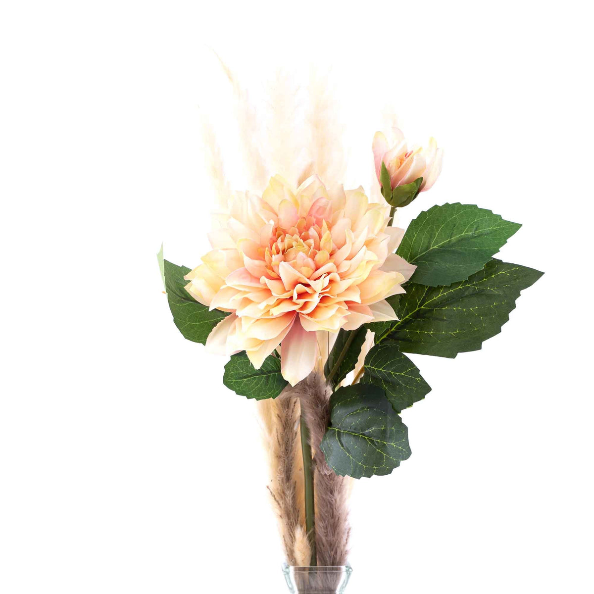 Faux Dahlia Stem 23" - Blush