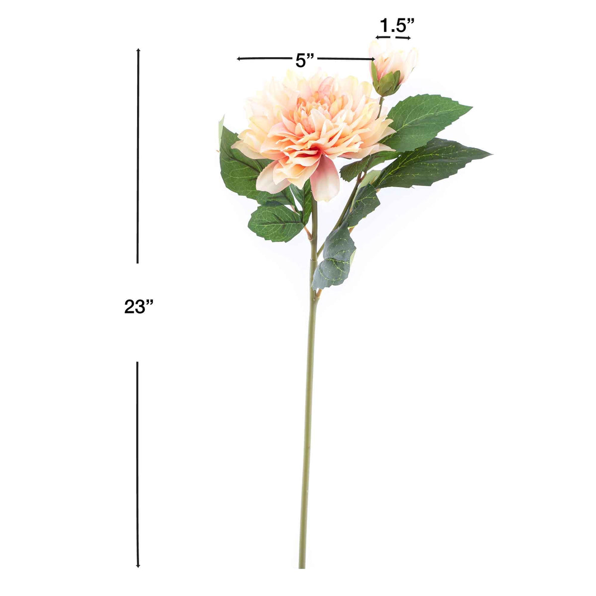 Faux Dahlia Stem 23" - Blush