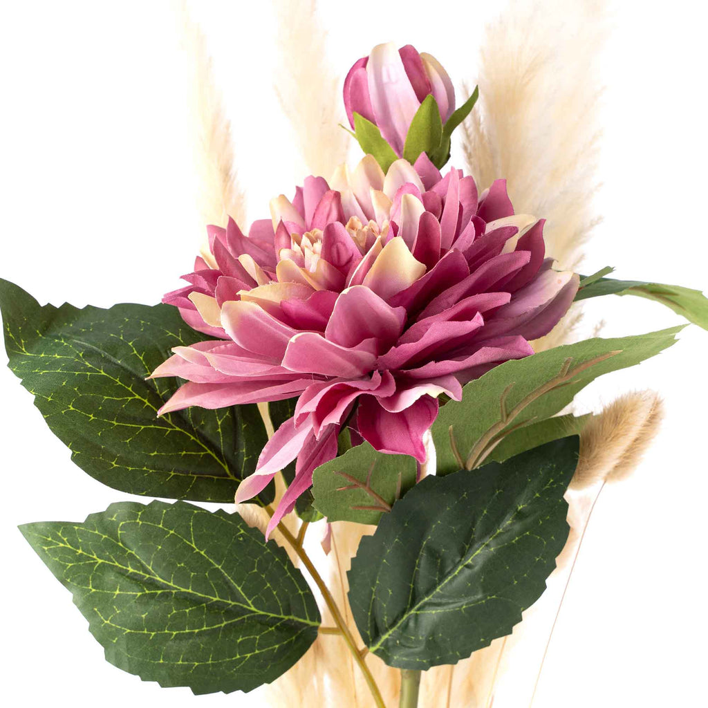 Faux Dahlia Stem 23" - Mauve