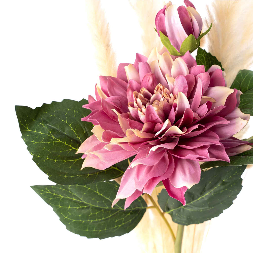 Faux Dahlia Stem 23" - Mauve