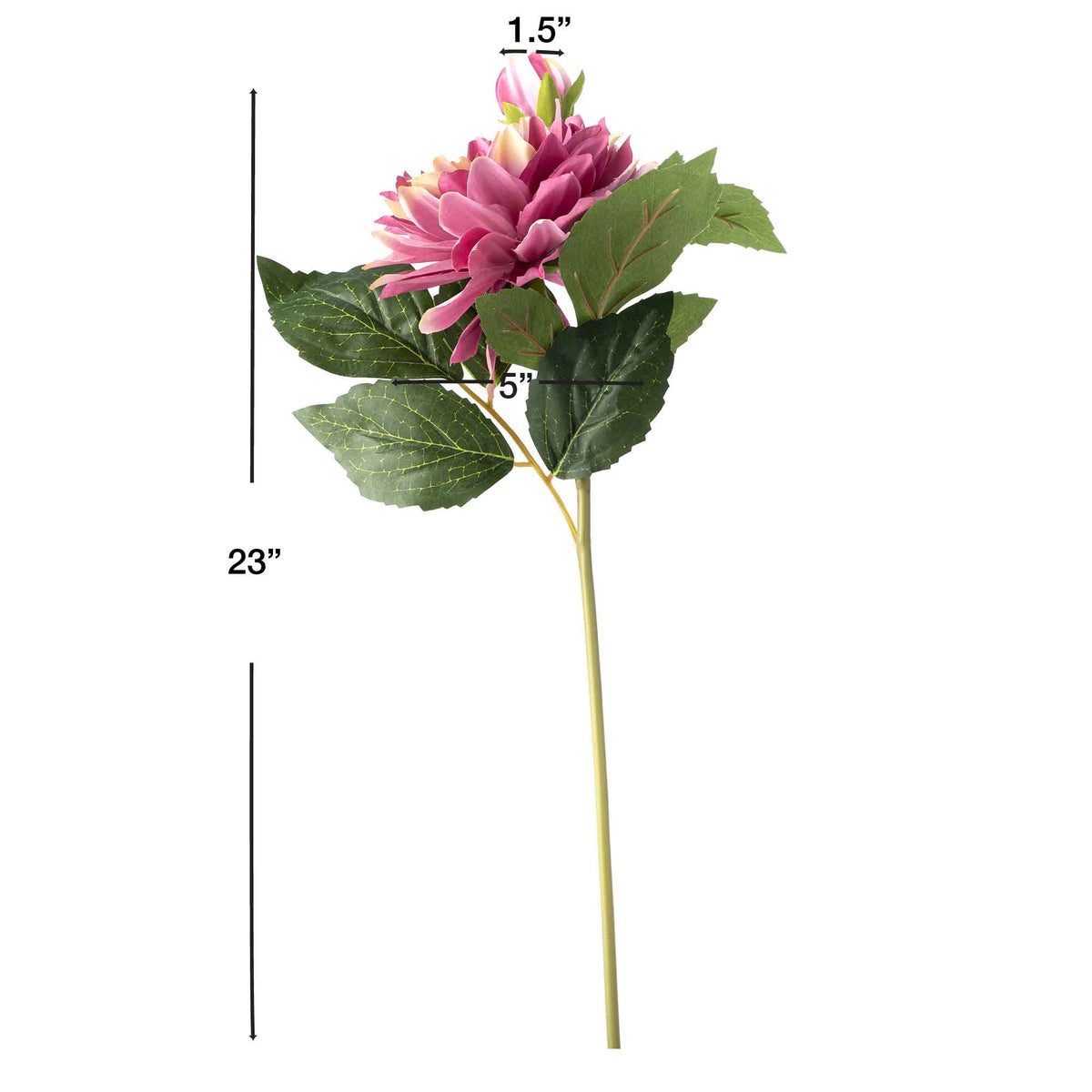 Faux Dahlia Stem 23" - Mauve