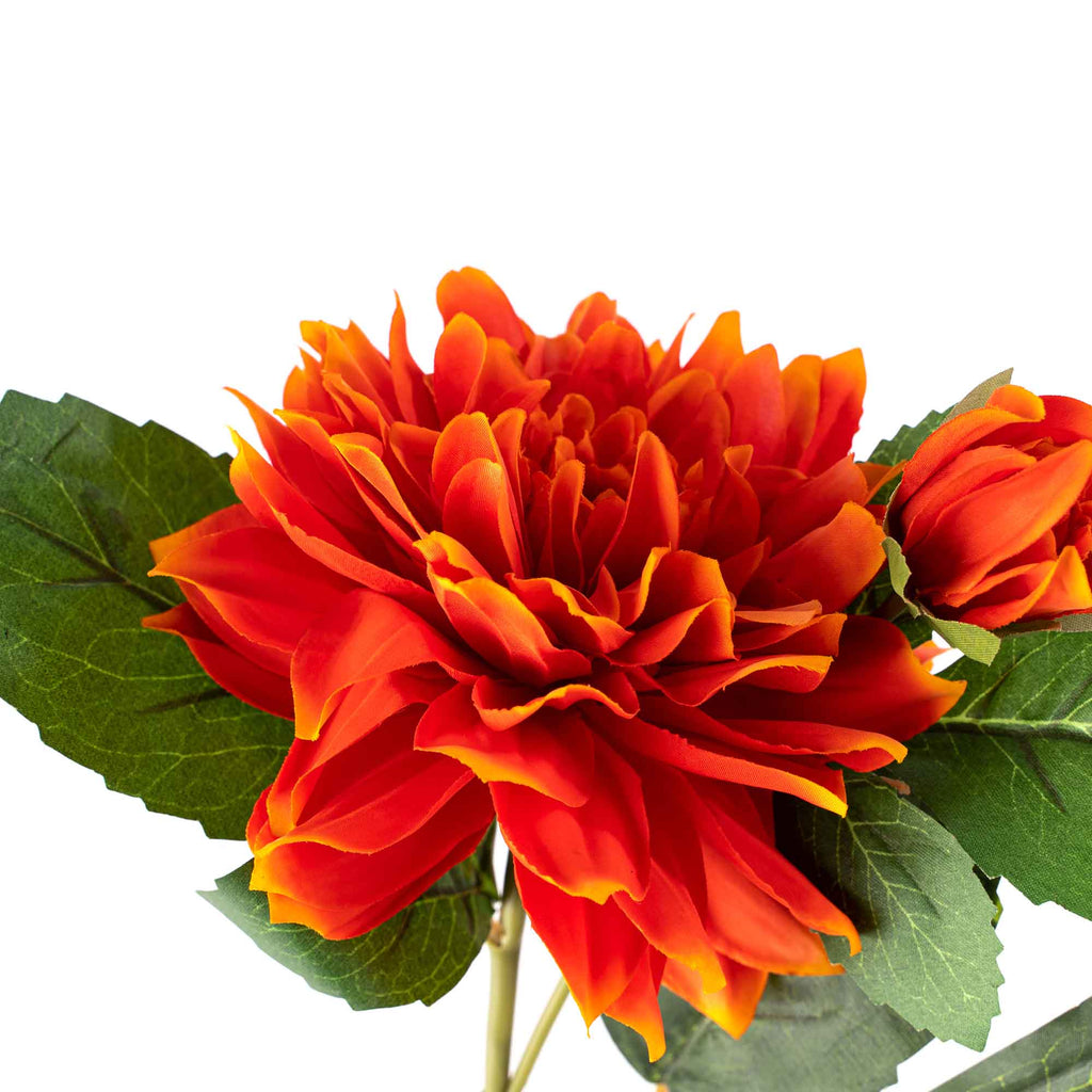 Faux Dahlia Stem 23" - Orange