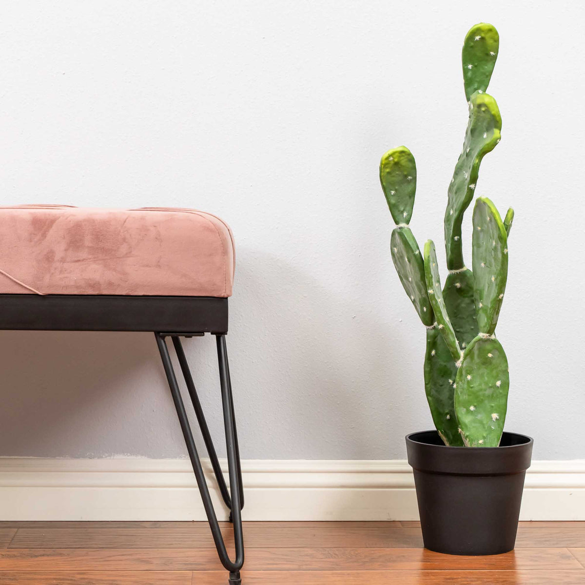 Faux Prickly Pear Cactus with Plastic Pot 30"