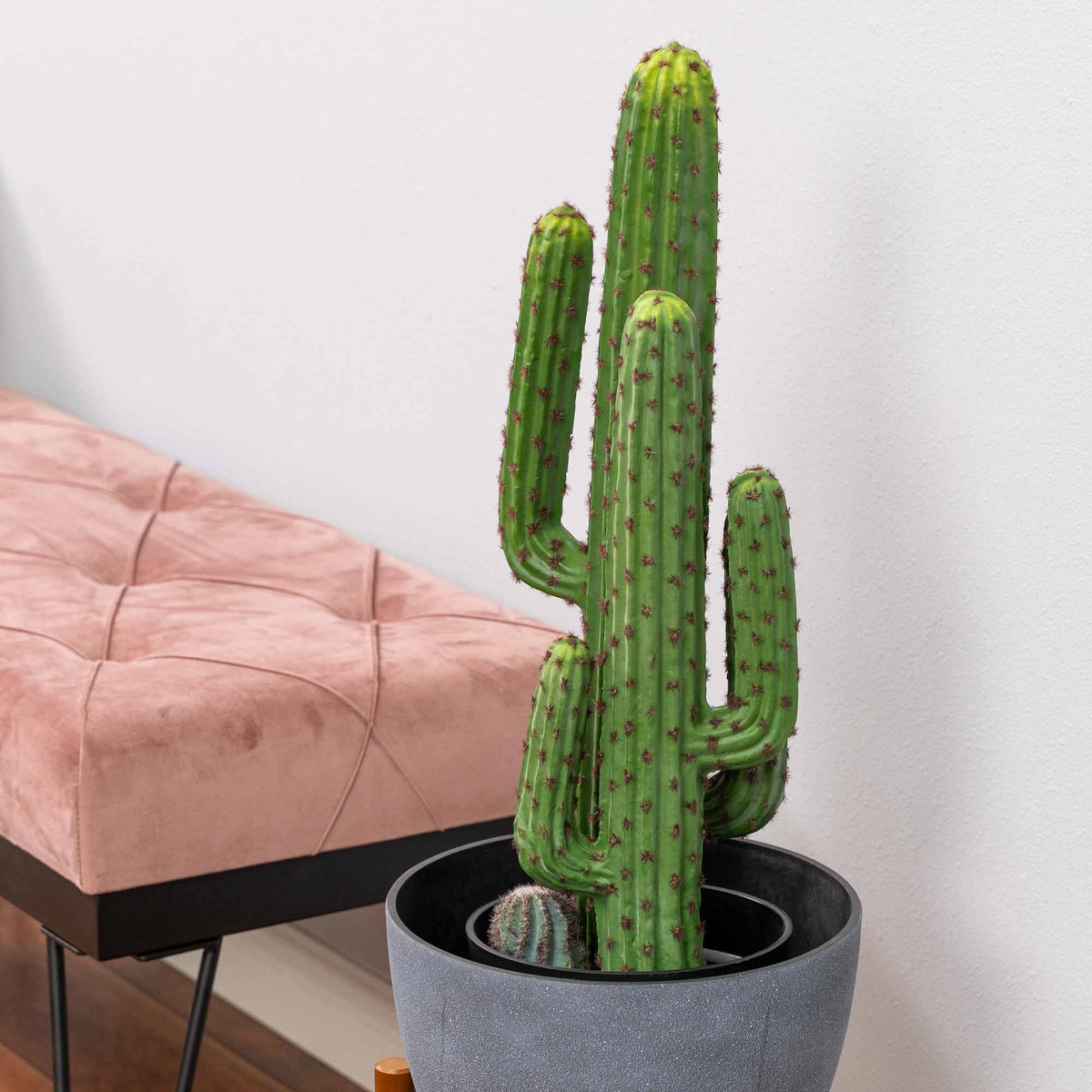 Faux Saguaro Cactus with Plastic Pot 28"