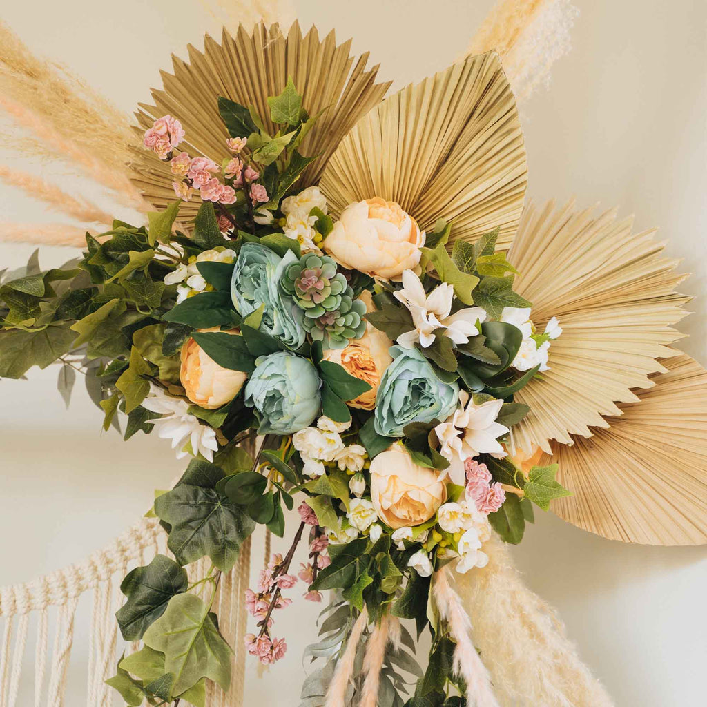 Dried Palm Leaf Fan - 19“