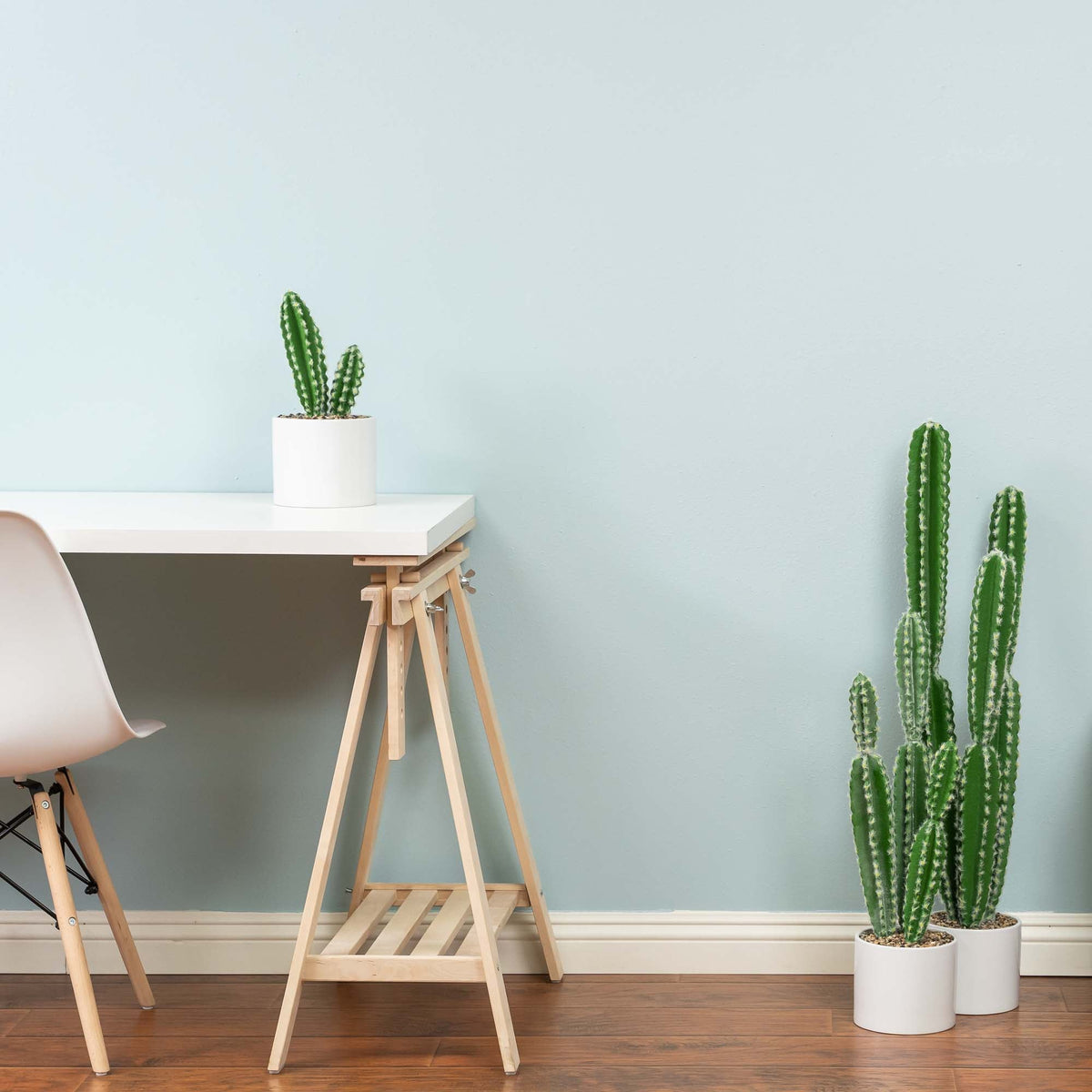 Faux Euphorbia Cactus with Ceramic Pot 34"