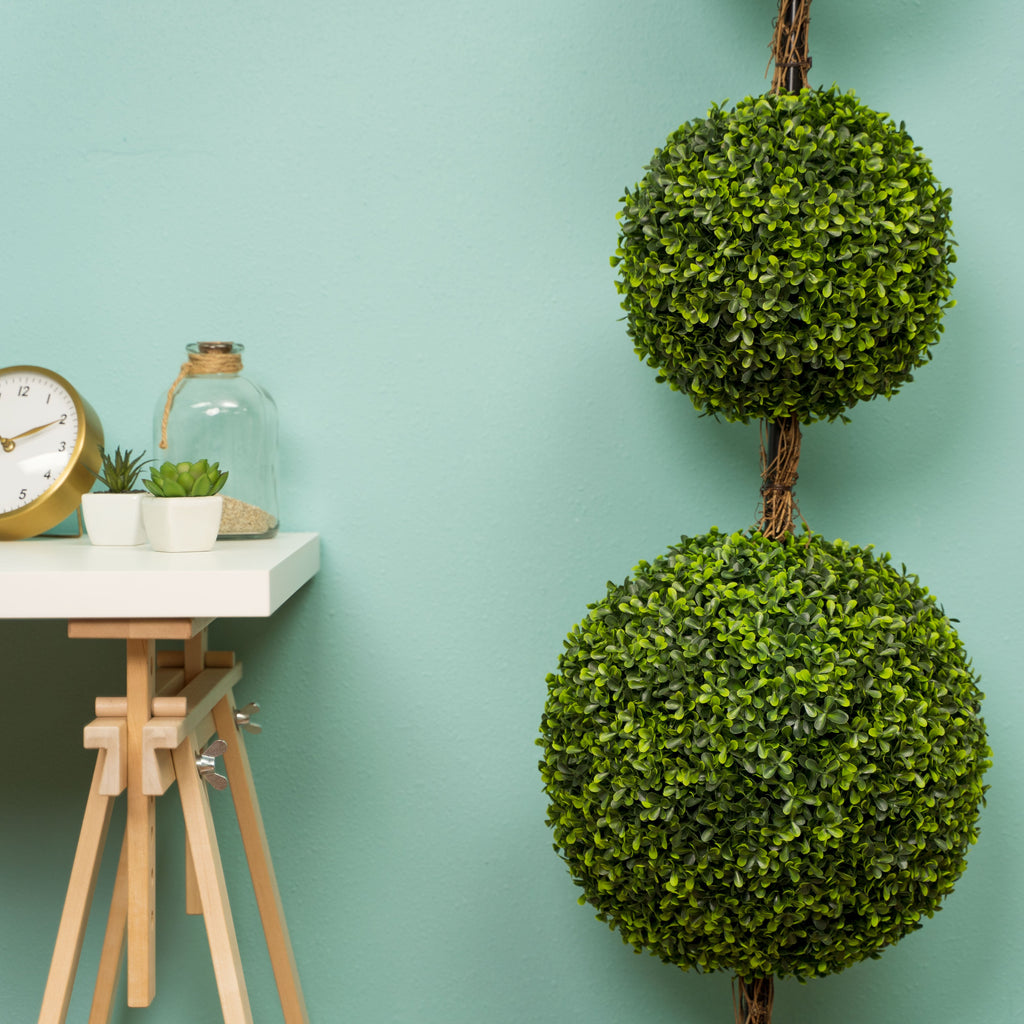 Artificial Potted Triple Ball Topiary - 48"