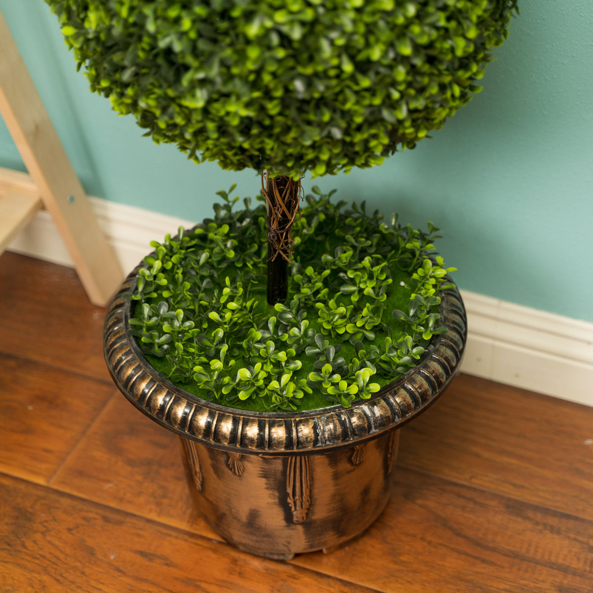 Artificial Potted Triple Ball Topiary - 48"