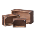 Decorative Rustic Wood Crate 3 Piece Set