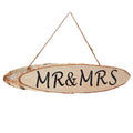 Mr & Mrs Wood Slice Sign