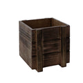 Rustic Planter Box with Plastic Liner - 6" x 6"