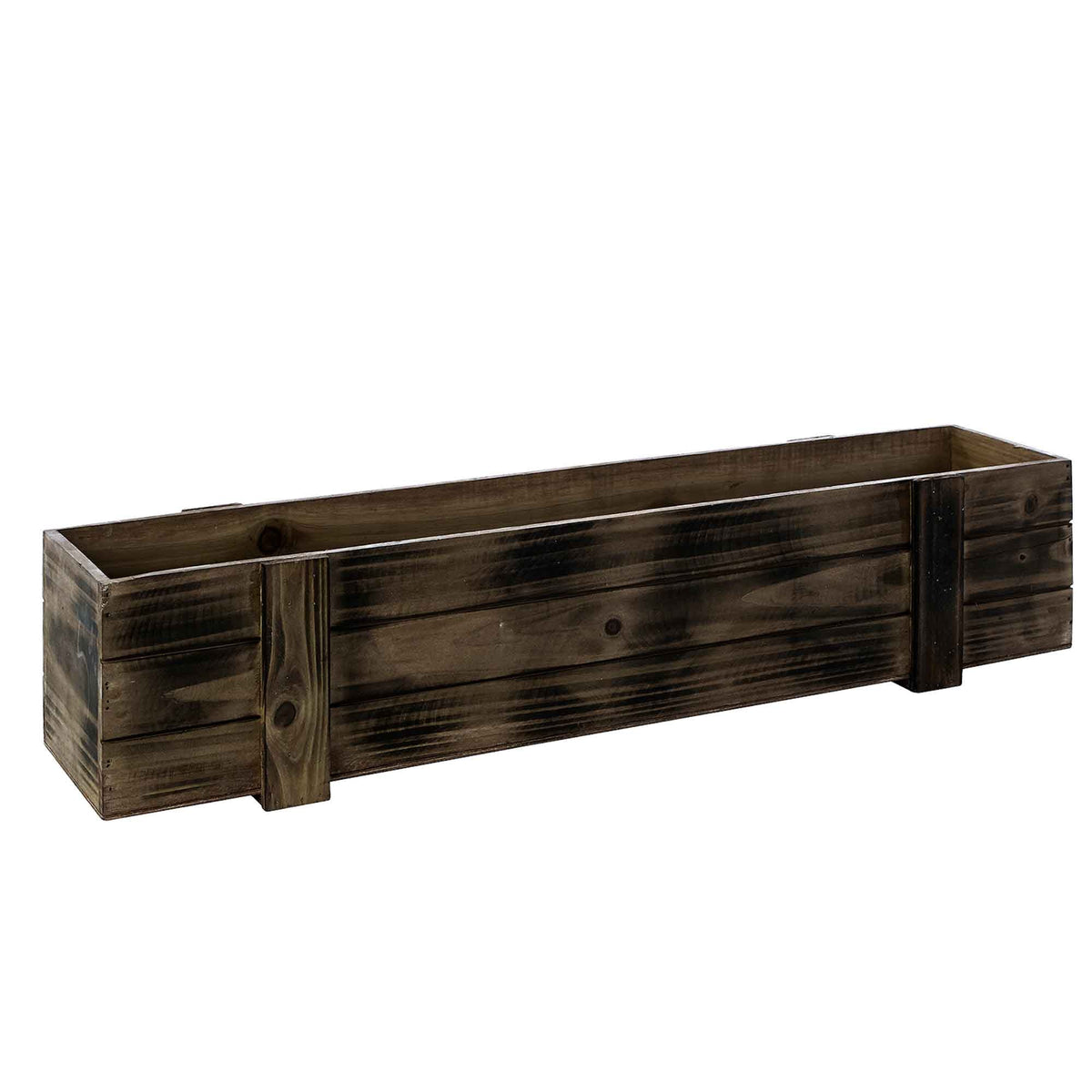 Rustic Planter Box with Plastic Liner - 30" x 6"