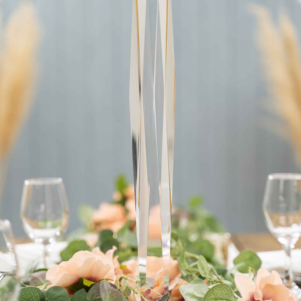 Crystal Candelabra 8 arm with Glass Cylinders  38" -  Silver