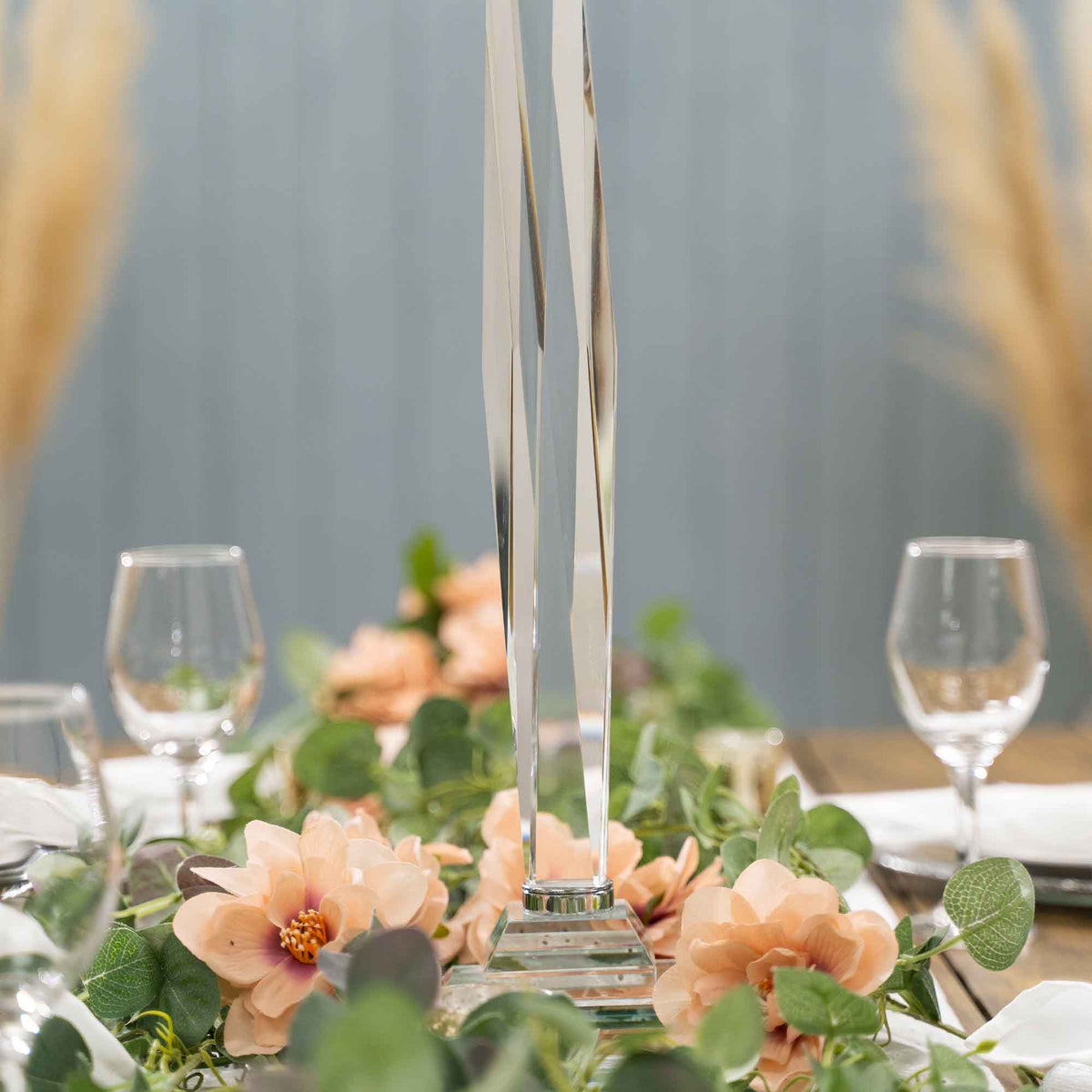 Crystal Candelabra 5 Arm Glass Hurricane Globes 40"