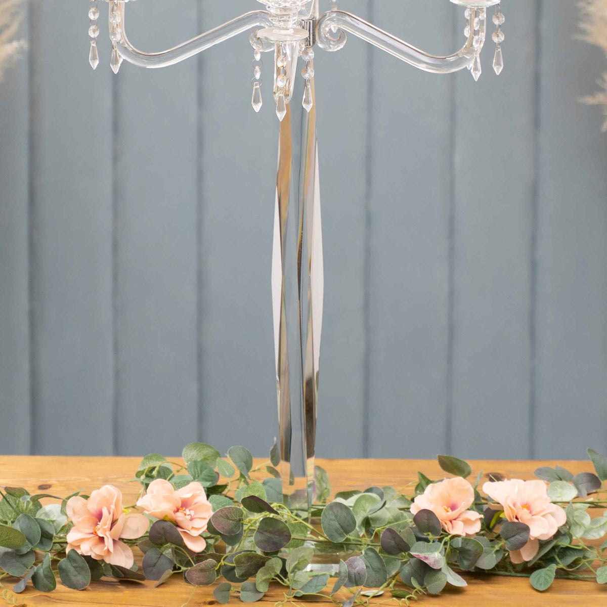 Crystal Candelabra 9 arm Glass Hurricane Globes 49"
