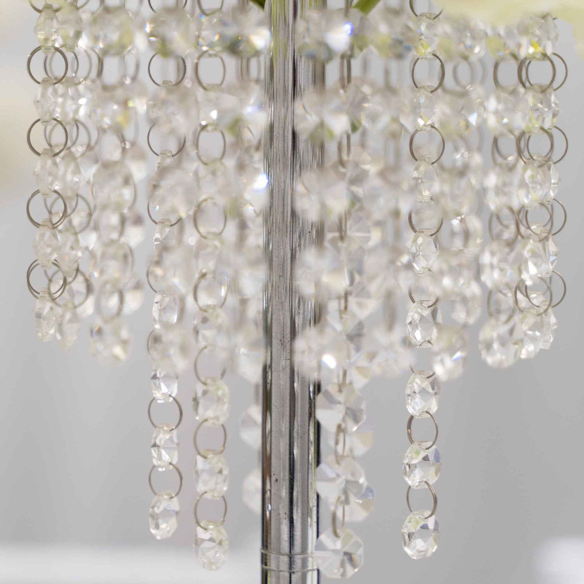 Crystal Drop Centerpieces - Silver