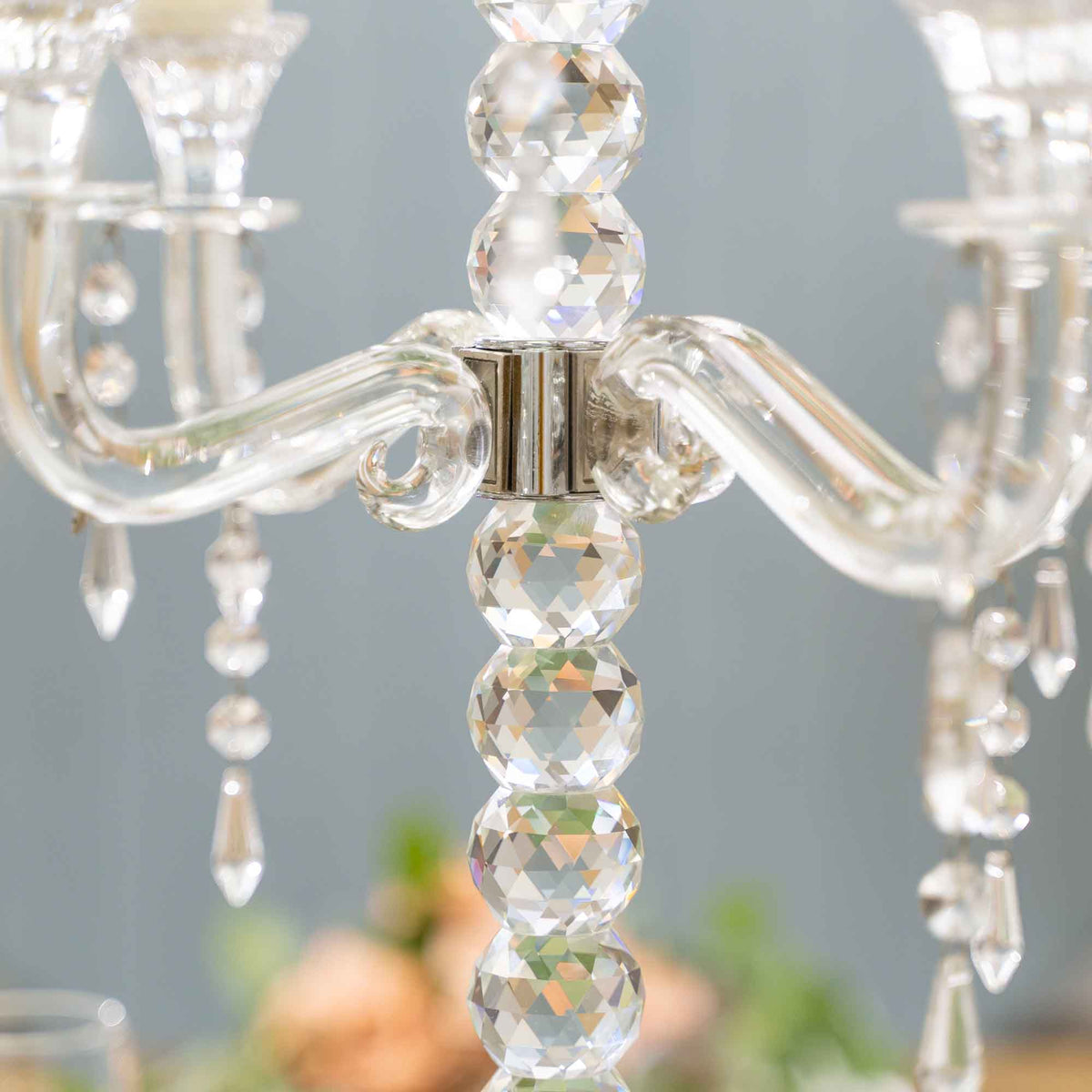 Crystal Four Arm Table Candelabra