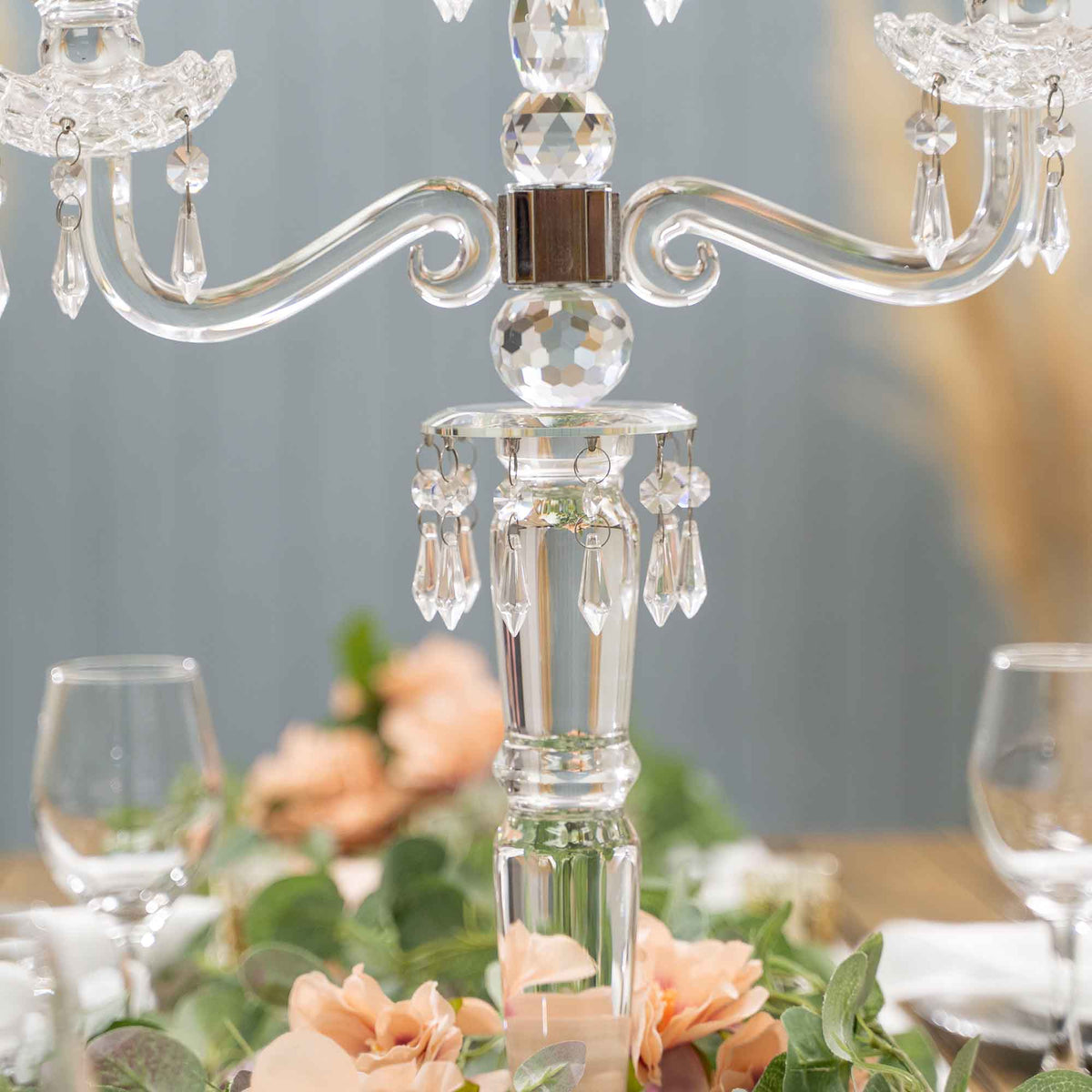 Trio Glass Candelabra