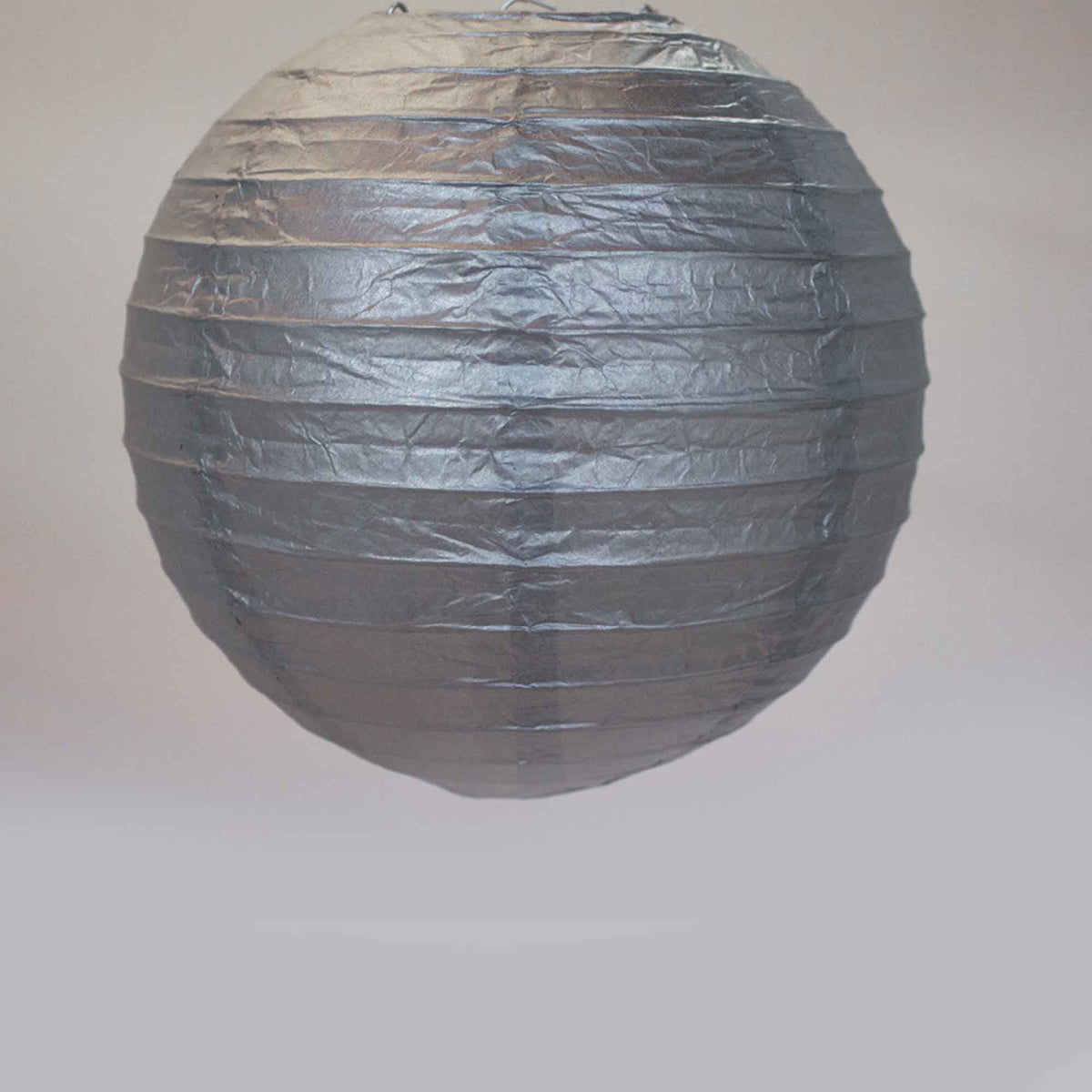 Eight Inch Paper Lantern - Silver