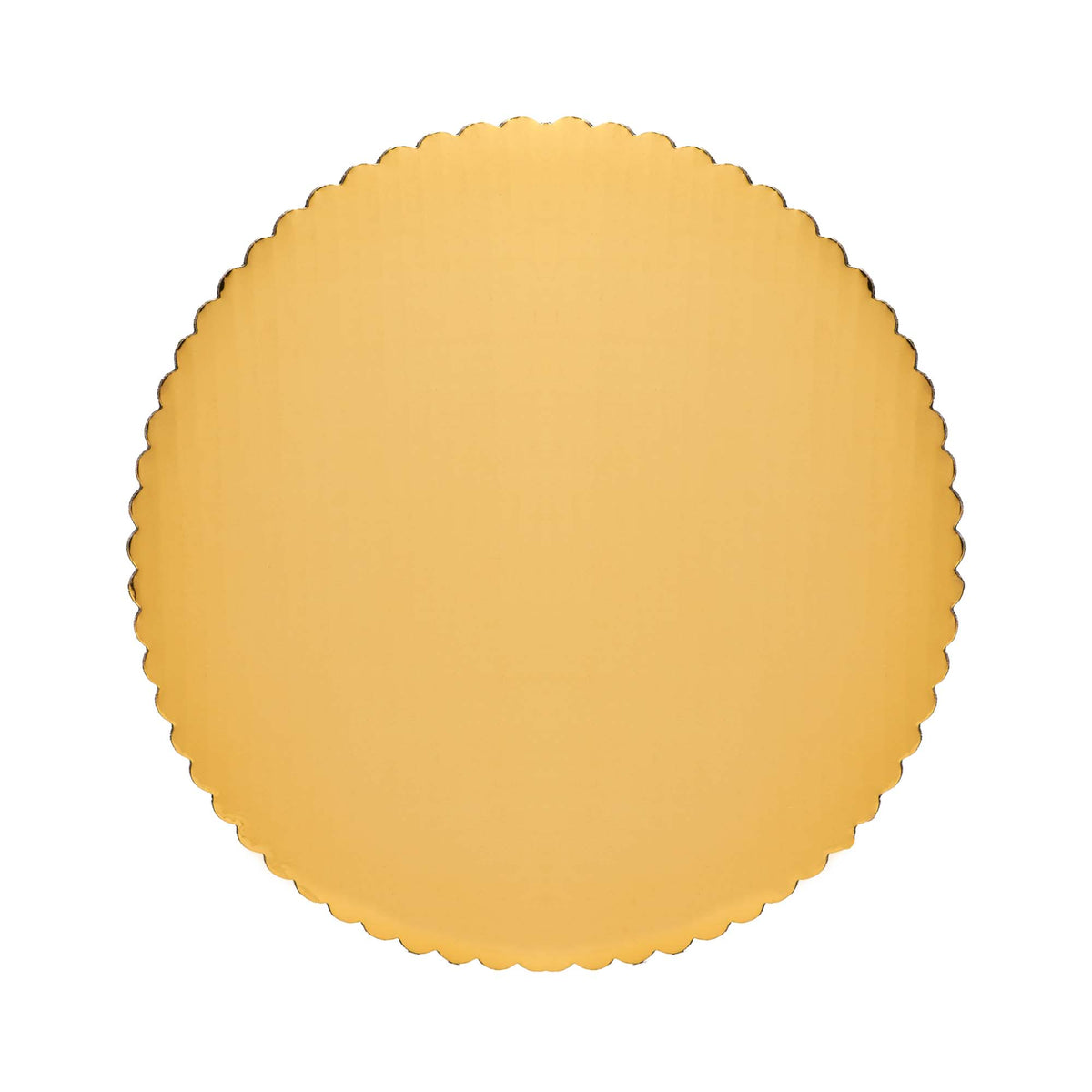 Round Scalloped Cake Board 10" - Set of 6 - Gold