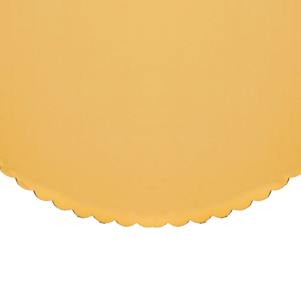 Round Scalloped Cake Board 10" - Set of 6 - Gold