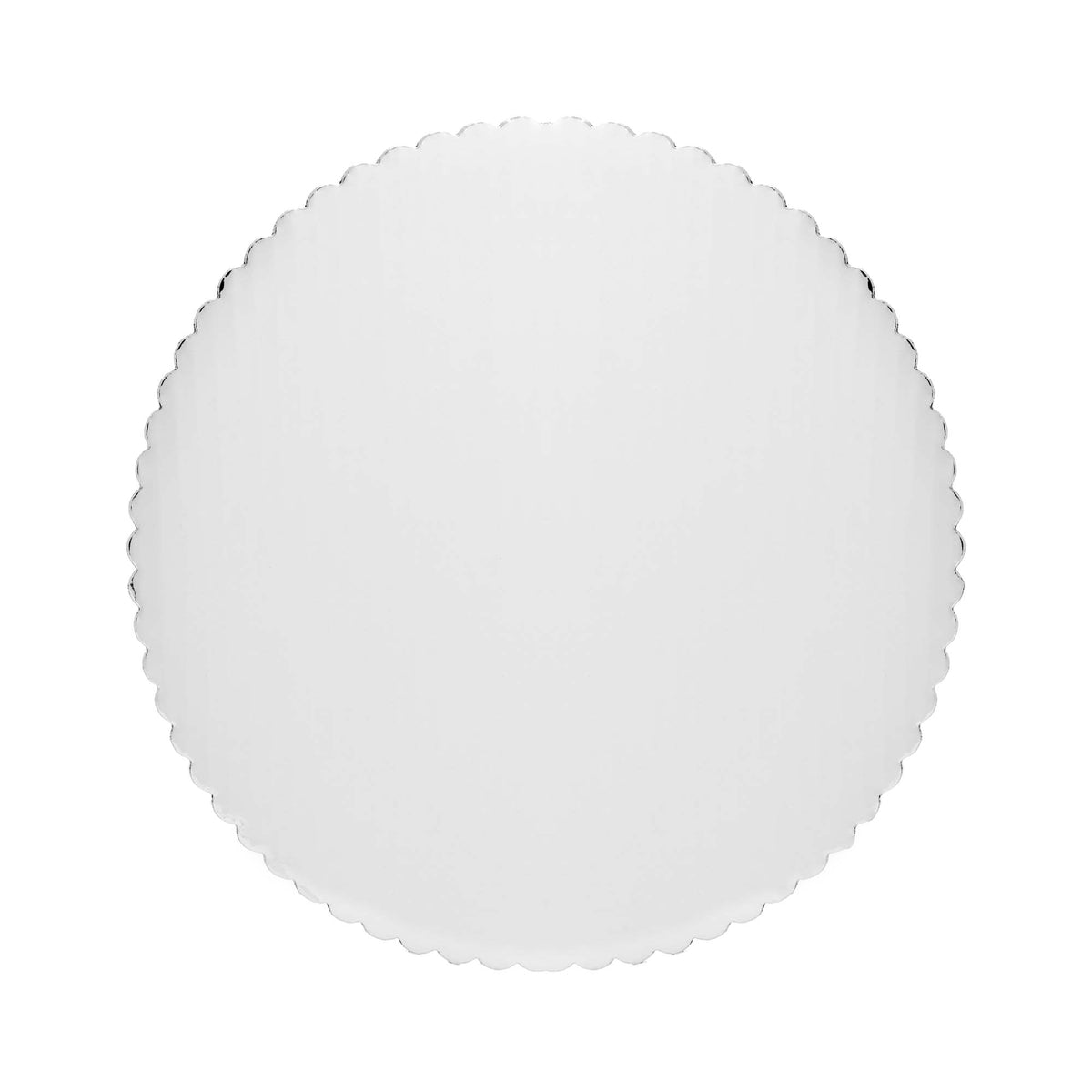 Round Scalloped Cake Board 10" - Set of 6 - White
