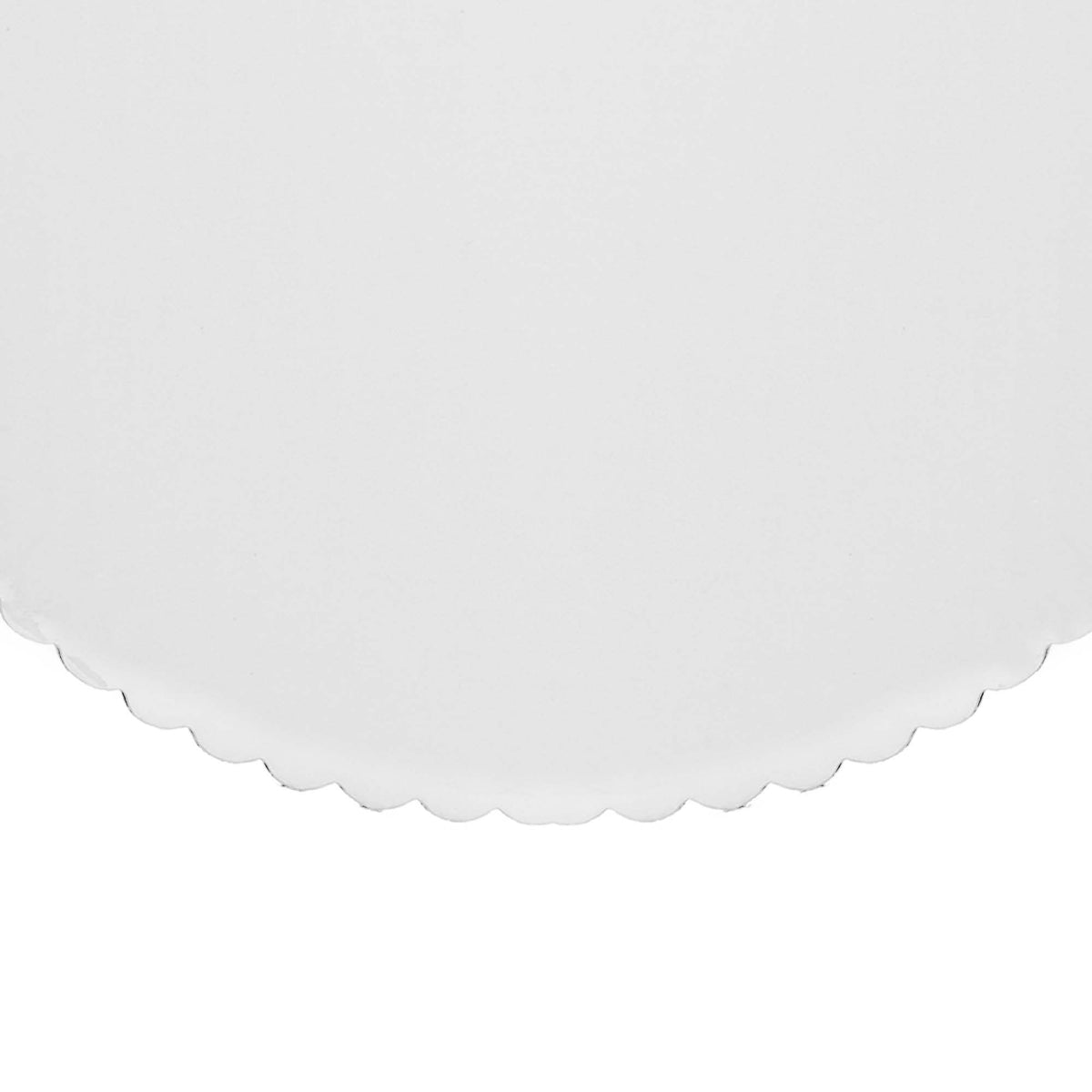 Round Scalloped Cake Board 10" - Set of 6 - White