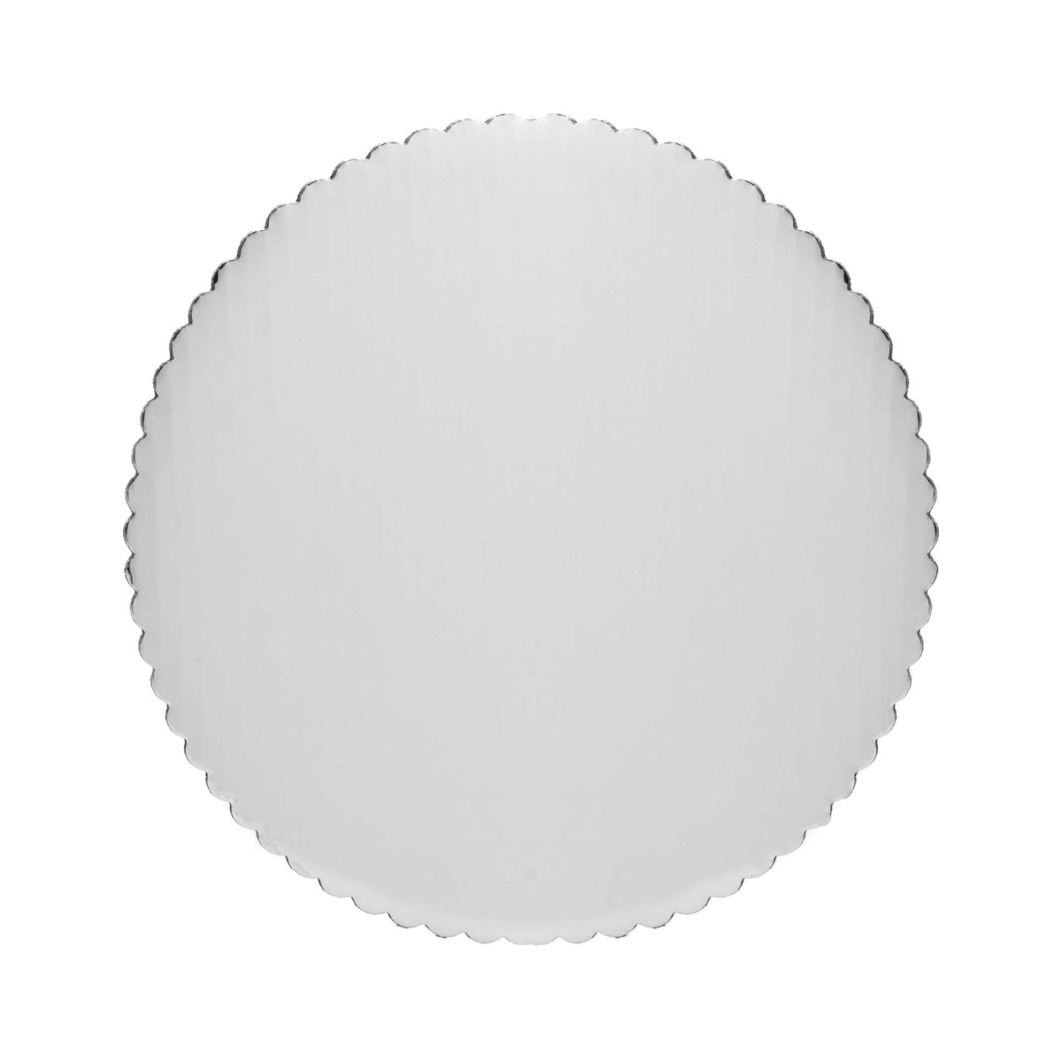 Round Scalloped Cake Board 12" - Set of 6 - Silver