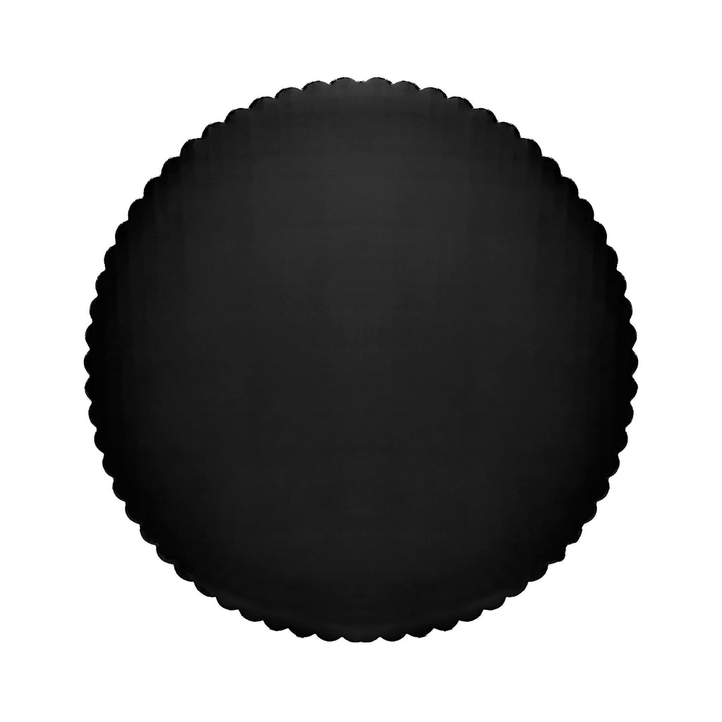 Round Scalloped Cake Board 14" - Set of 6 - Black
