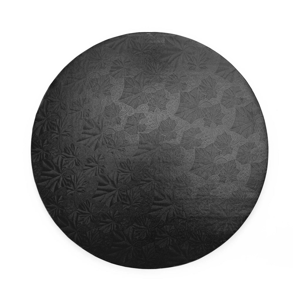 Filigree Round Cake Drum 18" - Set of 3-Black