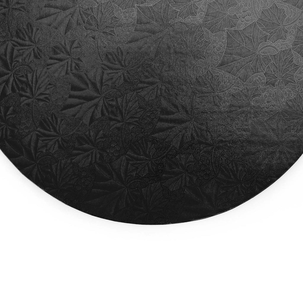 Filigree Round Cake Drum 18" - Set of 3-Black