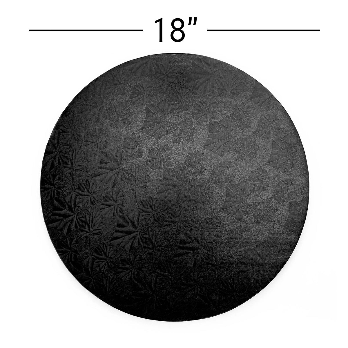 Filigree Round Cake Drum 18" - Set of 3-Black