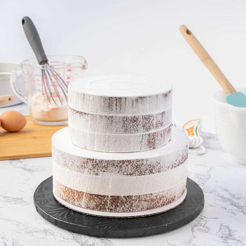 Filigree Round Cake Drum 18" - Set of 3-Black
