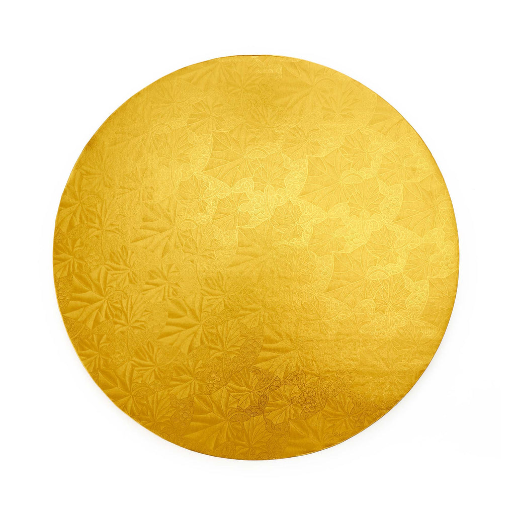 Filigree Round Cake Drum 18" - Set of 3-Gold